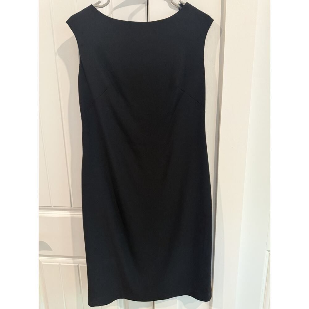Vintage Virgo II Women's Boatneck Sheath Dress Black - Size 10